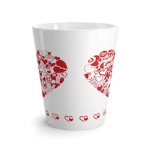 Load image into Gallery viewer, Latte Mug  Red HEART GRAPHIC 12 oz Shipping Included