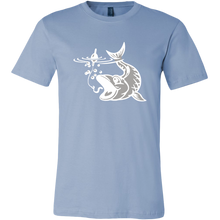 Load image into Gallery viewer, Biting Fish Graphic on Men's Unisex T-Shirt, Multi Colors, Extended Sizes, Shipping Included
