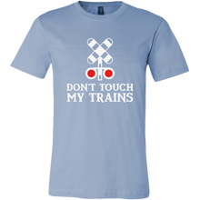 Load image into Gallery viewer, Don't Touch My Trains Mens Unisex T-Shirt, Multiple Colors, Extended Sizes, Shipping Included