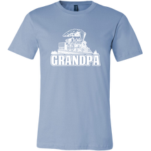 Load image into Gallery viewer, Grandpa Train Lover Mens T-Shirt, Multiple Colors, Extended Sizes, Shipping Included