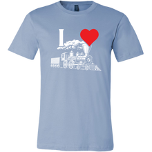 Load image into Gallery viewer, I Heart Trains Mens T Shirt, Multiple Colors, Extended Sizes, Shipping Included