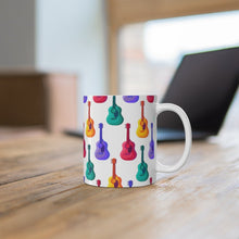 Load image into Gallery viewer, Brightly Colored Acoustic Guitars Mug 11oz/15oz Musician Gift Unisex Shipping Included