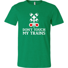 Load image into Gallery viewer, Don't Touch My Trains Mens Unisex T-Shirt, Multiple Colors, Extended Sizes, Shipping Included