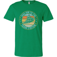 Load image into Gallery viewer, Take Him to the Train Station - Mens T-Shirt, Multiple Colors, Extended Sizes, Shipping Included