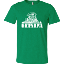 Load image into Gallery viewer, Grandpa Train Lover Mens T-Shirt, Multiple Colors, Extended Sizes, Shipping Included