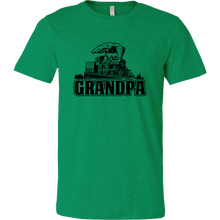Load image into Gallery viewer, Grandpa Train Lovers Mens T-Shirt, Multiple Colors, Extended Sizes, Shipping Included