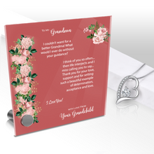 Load image into Gallery viewer, To My Grandma, I Think of You Often - Glass Message Display and Choice of Gorgeous Pendant in Multi Styles - Shipping Included