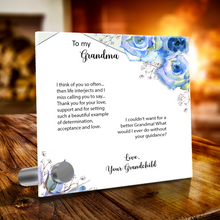 Load image into Gallery viewer, To My Grandma, Thank You - Glass Message Display and Choice of Gorgeous Pendant in Multi Styles - Shipping Included
