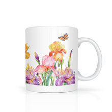 Load image into Gallery viewer, Iris Garden 11oz Ceramic Mug With Your Customized Text, Shipping Included