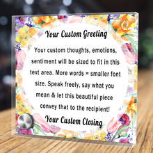 Load image into Gallery viewer, Personalize Your Thoughts & Emotions with Our Luxury Round Floral Frame Gift Set: Glass Message Card and Stunning Pendant - Shipping Included