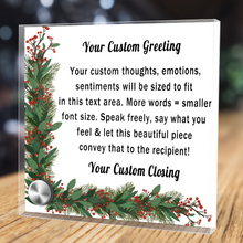 Load image into Gallery viewer, Personalize Your Thoughts & Emotions with Our Christmas Mistletoe Gift Set: Glass Message Card and Stunning Pendant - Shipping Included