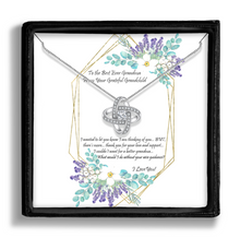 Load image into Gallery viewer, Grandma From Grandchild - Love Knot Necklace  I've Been Thinking of You, Shipping Included