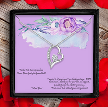 Load image into Gallery viewer, Grandma From Grandchild, Thankful for Love & Support Always Heart Pendant, Shipping Included