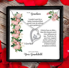 Load image into Gallery viewer, Grandma From Grandchild, Couldn't Want For a Better Grandma, Always Heart Pendant Necklace, Shipping Included