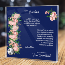 Load image into Gallery viewer, Glass Message Card and Pendant Necklace in Multi Styles, Grandma From Grandchild, I Think of You Often, Shipping Included