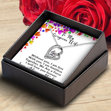 Load image into Gallery viewer, To My Gorgeous Wife, WITH YOU I AM LIMITLESS, Always Heart Pendant Necklace with Personalized Message Card. Shipping Included