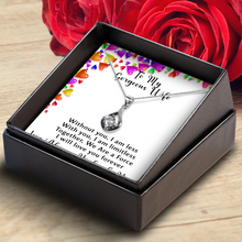 Load image into Gallery viewer, My Gorgeous Wife, TOGETHER WE ARE A FORCE, Drops of Love Pendant Necklace with Personalized Closing. Shipping Included.