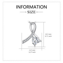 Load image into Gallery viewer, To My Gorgeous Wife - WITHOUT YOU I AM LESS -- Enchanted Heart Ribbon Necklace with Personalized Message. Shipping Included.