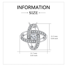 Load image into Gallery viewer, My Gorgeous Wife -- I WILL LOVE YOU FOREVER -- Infinite Love Knot Pendant Necklace with Personalized Message. Shipping Included