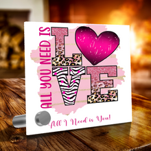 Load image into Gallery viewer, Love is All You Need, All I Need is You - Glass Message Display and Choice of Gorgeous Pendant in Multi Styles - Shipping Included