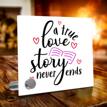 Load image into Gallery viewer, True Love Story Never Ends - Glass Message Display and Choice of Gorgeous Pendant in Multi Styles - Shipping Included