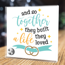 Load image into Gallery viewer, Together They Built a Life They Loved - Glass Message Display and Choice of Gorgeous Pendant in Multi Styles - Shipping Included
