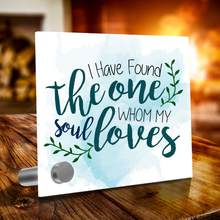 Load image into Gallery viewer, I Have Found The One Whom My Soul Loves - Glass Message Display and Choice of Gorgeous Pendant in Multi Styles - Shipping Included