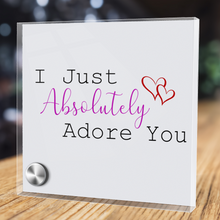 Load image into Gallery viewer, I Just Absolutely Adore You - Glass Message Display and Choice of Gorgeous Pendant in Multi Styles - Shipping Included