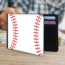 Load image into Gallery viewer, Baseball Stitching Graphic Men's Bi-Fold Wallet, Sensible Organizer, Shipping Included