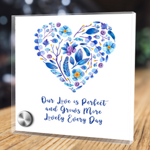 Load image into Gallery viewer, Our Love Is Perfect - Glass Message Display and Choice of Gorgeous Pendant in Multi Styles - Shipping Included