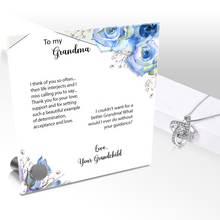Load image into Gallery viewer, To My Grandma, Thank You - Glass Message Display and Choice of Gorgeous Pendant in Multi Styles - Shipping Included