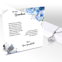 Load image into Gallery viewer, To My Grandma, Thank You - Glass Message Display and Choice of Gorgeous Pendant in Multi Styles - Shipping Included