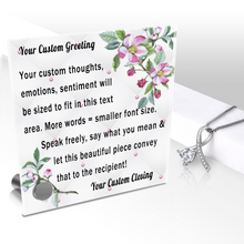 Load image into Gallery viewer, Personalize Your Thoughts & Emotions with Our Luxury Tufted Apple Blossom Gift Set: Glass Message Card and Stunning Piece of Jewelry - Shipping Included