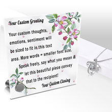 Load image into Gallery viewer, Personalize Your Thoughts & Emotions with Our Luxury Tufted Apple Blossom Gift Set: Glass Message Card and Stunning Piece of Jewelry - Shipping Included