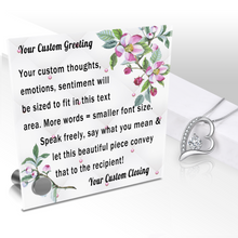 Load image into Gallery viewer, Personalize Your Thoughts & Emotions with Our Luxury Tufted Apple Blossom Gift Set: Glass Message Card and Stunning Piece of Jewelry - Shipping Included