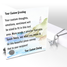 Load image into Gallery viewer, Personalize Your Thoughts & Emotions with Our Luxury Watercolor Lighthouse Gift Set: Glass Message Card and Stunning Pendant - Shipping Included