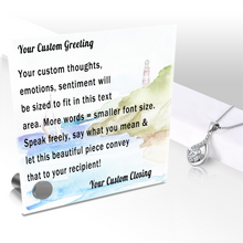 Load image into Gallery viewer, Personalize Your Thoughts & Emotions with Our Luxury Watercolor Lighthouse Gift Set: Glass Message Card and Stunning Pendant - Shipping Included
