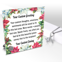Load image into Gallery viewer, Personalize Your Thoughts & Emotions with Our Luxury Poinsettia Frame Gift Set: Glass Message Card and Stunning Pendant - Shipping Included