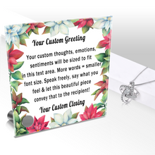Load image into Gallery viewer, Personalize Your Thoughts & Emotions with Our Luxury Poinsettia Frame Gift Set: Glass Message Card and Stunning Pendant - Shipping Included