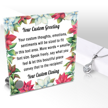 Load image into Gallery viewer, Personalize Your Thoughts & Emotions with Our Luxury Poinsettia Frame Gift Set: Glass Message Card and Stunning Pendant - Shipping Included