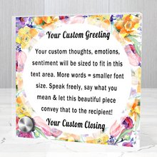 Load image into Gallery viewer, Personalize Your Thoughts & Emotions with Our Luxury Round Floral Frame Gift Set: Glass Message Card and Stunning Pendant - Shipping Included