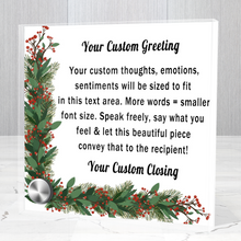 Load image into Gallery viewer, Personalize Your Thoughts & Emotions with Our Christmas Mistletoe Gift Set: Glass Message Card and Stunning Pendant - Shipping Included