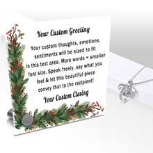 Load image into Gallery viewer, Personalize Your Thoughts & Emotions with Our Christmas Mistletoe Gift Set: Glass Message Card and Stunning Pendant - Shipping Included