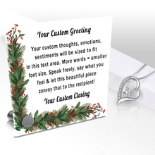 Load image into Gallery viewer, Personalize Your Thoughts & Emotions with Our Christmas Mistletoe Gift Set: Glass Message Card and Stunning Pendant - Shipping Included