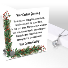 Load image into Gallery viewer, Personalize Your Thoughts & Emotions with Our Christmas Mistletoe Gift Set: Glass Message Card and Stunning Pendant - Shipping Included