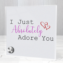 Load image into Gallery viewer, I Just Absolutely Adore You - Glass Message Display and Choice of Gorgeous Pendant in Multi Styles - Shipping Included