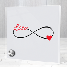Load image into Gallery viewer, Infinity Love - Glass Message Display and Choice of Gorgeous Pendant in Multi Styles - Shipping Included