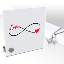 Load image into Gallery viewer, Infinity Love - Glass Message Display and Choice of Gorgeous Pendant in Multi Styles - Shipping Included