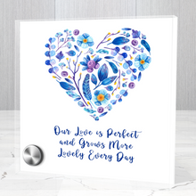 Load image into Gallery viewer, Our Love Is Perfect - Glass Message Display and Choice of Gorgeous Pendant in Multi Styles - Shipping Included