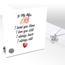 Load image into Gallery viewer, To My Wife - Glass Message Display and Choice of Gorgeous Pendant in Multi Styles - Shipping Included